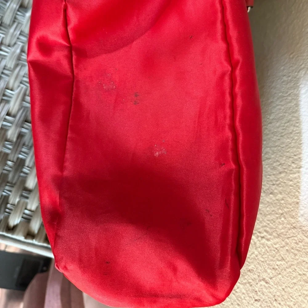 Coach Signature Canvas Tote w/ Red Coral Leather Trim – F23297 - Picture 12 of 16